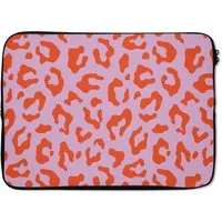 MuchoWow Laptop-Hülle Pantherprint - Rot - Lila - Rosa - Tierprint 13.3 Zoll, Laptopsleeve, weiches Innenfutter zum Schutz Kratzern, Laptoptasche