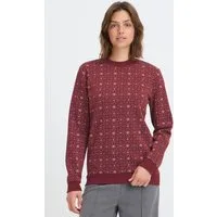 OXMO Sweater OXKaren Modischer Sweater mit Rippbündchen