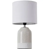Pauleen Tischleuchte Sandy Glow max. 20W 230V Stoffschirm Keramik, ohne Leuchtmittel, Stoffschirm, Keramik, E14 - Lieferumfang ohne Leuchtmittel