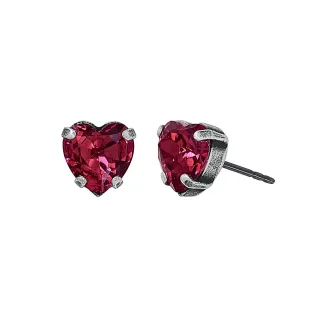 konplott - Ohrstecker - Hearts For Us rot/silver
