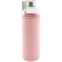 axentia Trinkflasche Trinkflasche, Glas, rosa, ca. 1 l 132664
