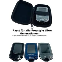 SEWAS Diabetic Care Aufbewahrungstasche Tasche Hardcase Gürteltasche Freestyle Libre Messgerät 3, Gürtelschlaufe, Stoßfest, passgenau, wasserabweisend