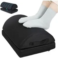 SURFOU Fußstütze Schreibtisch Fußablage 2 Höhen Verstellbar Ergonomische, Footrest für mehr Komfort für Büro & Home Office Fussstütze Unterm