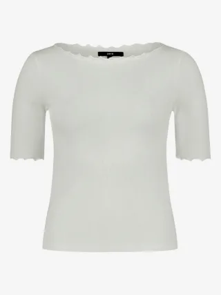 zero - Shirt mit U-Boot-Ausschnitt weiß - Gr. - 36