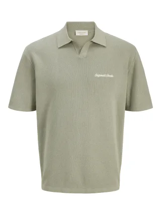 JACK&JONES - JORNORREBRO LIGHT KNIT SS POLO JNR Seagrass - Gr. - 152