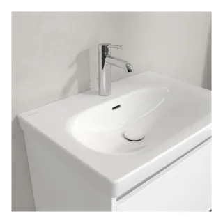 Villeroy und Boch Skyla Waschtisch 5A516501 65x46cm, für 3-Loch-Armatur, mit Überlauf, Weiß Alpin