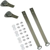 Miederhoff Anhänger 2x Aufrollkappe, 2x Aufrollriemen, 4x Calott Nieten Riemenlänge 300mm