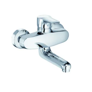 Kludi Objekta Küchenarmatur 328810575 Wandmontage, Ausladung 115 mm, chrom