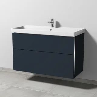Sanipa 3way Waschtischunterbau zu Villeroy & Boch Avento Waschtisch mit 2 Auszügen, Marine-Matt BP6241R