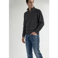 STREET ONE MEN Sweatshirt mit Stehkragen