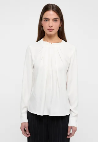 ETERNA - Viscose Shirt Bluse Viskose Langarm off-white - Gr. - 46/Langarm