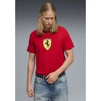 PUMA T-Shirt FERRARI COLORED SHIELD TEE Regular Fit, Kurzarm, für Motorsport-Fans, Rundhalsausschnitt