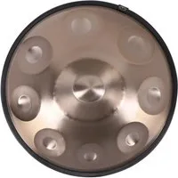 Fine Life Pro Handtrommel Handpan-Trommel (Stahl-Percussion-Instrument) – 9 Töne, einfarbig Gold