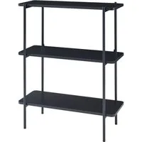 en.casa Standregal, »Samnanger« mit 3 Ablagen 100 x 80 x 34 cm Schwarz