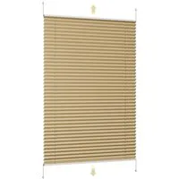 Sekey Plissee Sonnenschutzrollo ohne Bohren Verspannt Blickdicht Lichtschutz, blickdicht, Klemmfix