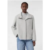 comma Funktionsjacke Outdoor-Jacke Langflorige weiche Jacke im Cape-Stil mit verdeckter Knopfleiste