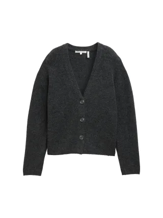 Denim Tom Tailor - Cardigan mit V-Ausschnitt shale grey melange - Gr. - XL