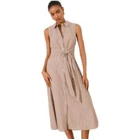 LIPSY Midikleid Lipsy Ärmelloses Midi-Hemdblusenkleid, Kurzgröße (1-tlg)