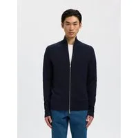 Selected Strickjacke SLMDANE LS KNIT STRUCTURE FULL ZIP NOOS Baumwolle, regular fit