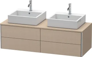 Duravit XSquare Konsolenwaschtischunterbau wandhängend Leinen Matt 1400x548x400 mm - XS4916B7575 XS4916B7575