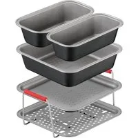 Tefal Backform Dail'Easy, Backeinsatz für die Heißluftfritteuse, (Set 5-tlg), stapelbar, antihaftbeschichtet