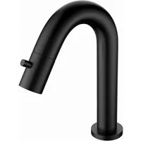 Aloni Waschtischarmatur CR1033-5B (einzel, 1-St., Keine) Aloni Kaltwasserarmatur Waschtisch/Waschbecken Schwarz Matt 1/2"