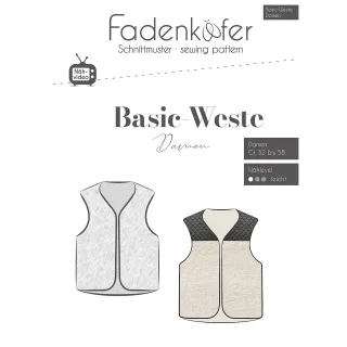 Fadenkäfer Schnitt "Basic-Weste" für Damen