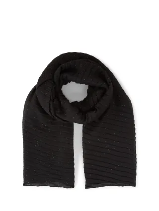Tom Tailor - Plissee Schal mit Glitzer-Effekt deep black - Gr. - OS