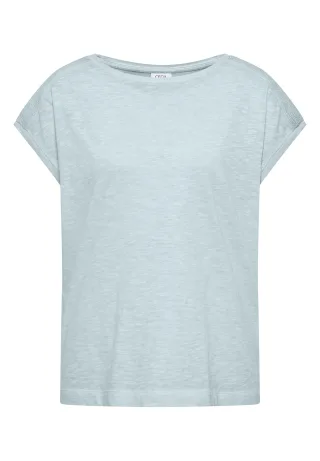 CECIL - T-Shirt aus Jersey im Garment Dye Look crystal mint - Gr. - XS
