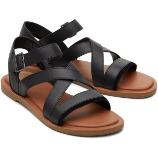 TOMS Sloane 100% Kuh Damen Sandalen in Schwarz