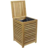 Home-trends24.de Wäschekorb Bambus Wäschesammler Wäschebehälter Wäschebox Wäschetruhe