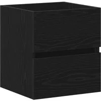 vidaXL Badezimmerspiegelschrank Waschbeckenunterschrank Eiche schwarz 41x38,5x45 cm Holzwerkstoff (1-St)