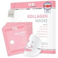 Medical Beauty Cosmetics Gesichtsmaske Kollagen Hydrogel Maske mit Hyaluron, Niacinamid, Probiotika Komplex 5 Stück, Glass Skin Glow Effekt, hochkonzentriert mit 52.000 ppm.