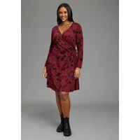 Laura Scott CURVE Wickelkleid Große Größen in großen Größen, aus elastischer Viskosemischung, taillierte Passform