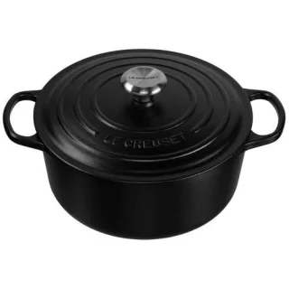 Le Creuset Signature Bräter rund 26 cm schwarz