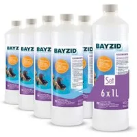 Höfer Chemie GmbH Poolpflege 6x 1 L BAYZID® Flockungsmittel flüssig für Pools, Bindet feinste Schmutzpartikel für klares Wasser