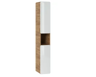 Badezimmer Hängeschrank 170x25x39 cm FERMO Weiss Hochglanz