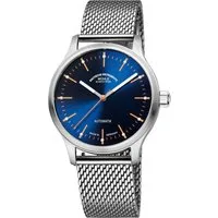 Nautische Instrumente Mühle Glashütte/Sa. Automatikuhr Herrenuhr Mühle Glashütte Panova Blau mit Edelstahlarmband