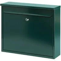 PROREGAL® Wandgarderobe Wandbriefkasten Granadan aus Stahl mit Einwurfsklappe, Schwarz