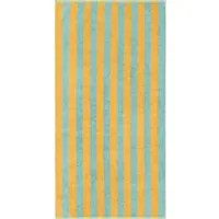 Cawö Handtuch Cawö Handtücher Bold Streifen mint/gelb, 100% Baumwolle