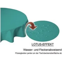Haus und Deko Tischdecke Tischdecke rund Leinenoptik Lotuseffekt Tischwäsche Wasserabweisend (1-tlg)