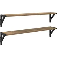 vidaXL Regal Wandregale Wandhalterung 2 pcs Artisan-Eiche 80 x 15 x 15,5 cm, 2-tlg.