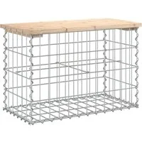 vidaXL Gartenbank Gartenbank aus Gabionen 63x31,5x42 cm Massivholz Kiefer (1-St)