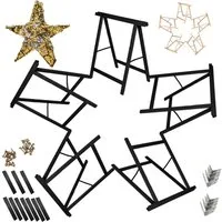 Modo24 Sägebock Holzbock, Klappbock Arbeitsbock, 5er-Set inklusive Montageteile, (Weihnachtsstern SET, 5-St), DIY Stern, Tapezierbock Montagebock Unterstellbock, 180x180x73 cm