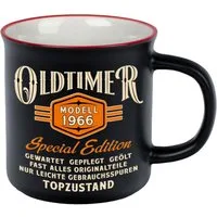 LOBO NEGRO® Tasse Kaffeebecher als Geschenk zum 60. Geburtstag - Oldtimer Jahrgang 1966, Keramik