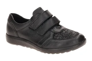 Waldl?ufer 815M30 M-IRA Damen Slipper Schwarz OrthoTritt Keilabsatz