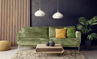 OUTLET Sofa Designersofa MADISON 3-Sitzer Stoff Tender Way Grün