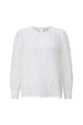 Rich & Royal - Fringe Blouse white - Gr. - 36