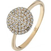 JOBO Fingerring, 333 Gold mit 60 Zirkonia