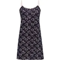 Ringella Nachthemd Ringella Lingerie Damen Nachthemd ohne Arm Herzen Navy (1-tlg) Damennachthemd mit Herzen